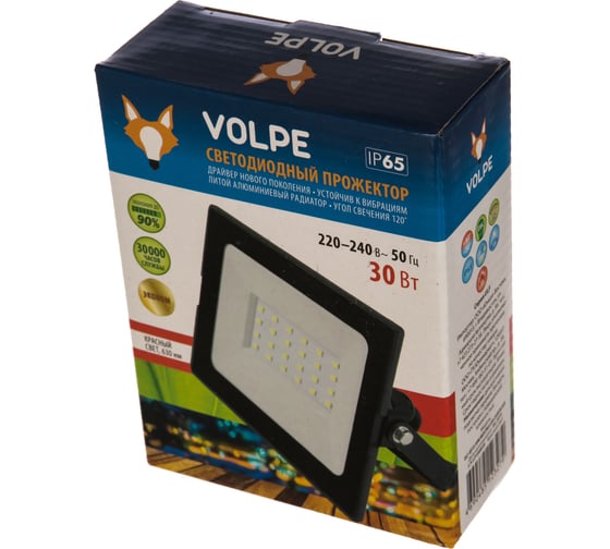 Светодиодный прожектор Volpe ULF-Q513 30W/RED IP65 220-240В BLACK UL-00005811