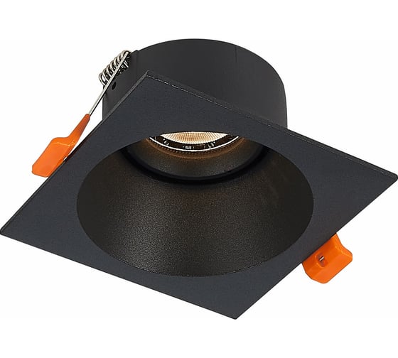 Встраиваемый светильник ALMA LIGHT черный, матовый gu10 1x50w l103xw103xh52, без лампы, ALD00131BK-SQ-GU10.1x50W