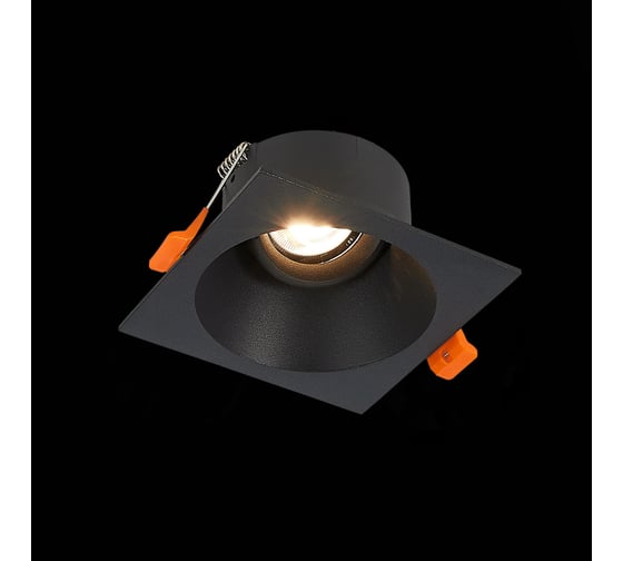 Встраиваемый светильник ALMA LIGHT черный, матовый gu10 1x50w l103xw103xh52, без лампы, ALD00131BK-SQ-GU10.1x50W