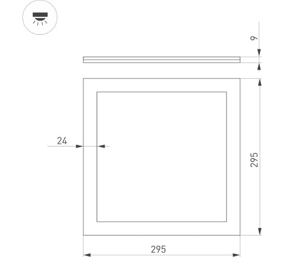 Светильник Arlight DL-INTENSO-S300x300-18W Warm3000 1шт 043551