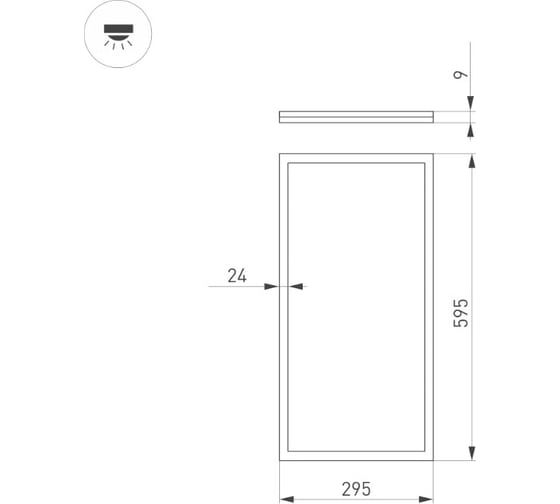 Светильник Arlight DL-INTENSO-S300x600-28W Warm3000 1шт 043554