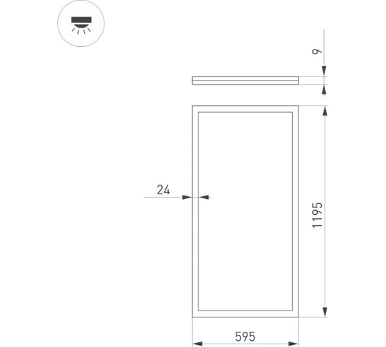 Светильник Arlight DL-INTENSO-S600x1200-60W Day4000 1шт 043580