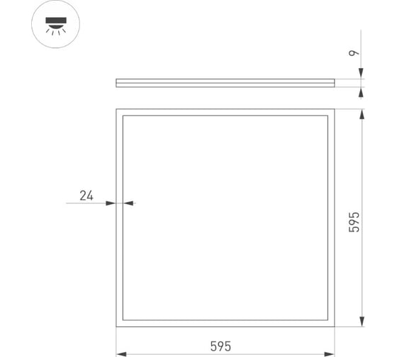 Светильник Arlight DL-INTENSO-S600x600-40W White6000, IP40 Металл, 1шт 038431