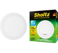 Светодиодный встраиваемый светильник Sholtz 15Вт 3000K 220В, пластик диам.200мм IP20 LOS3074