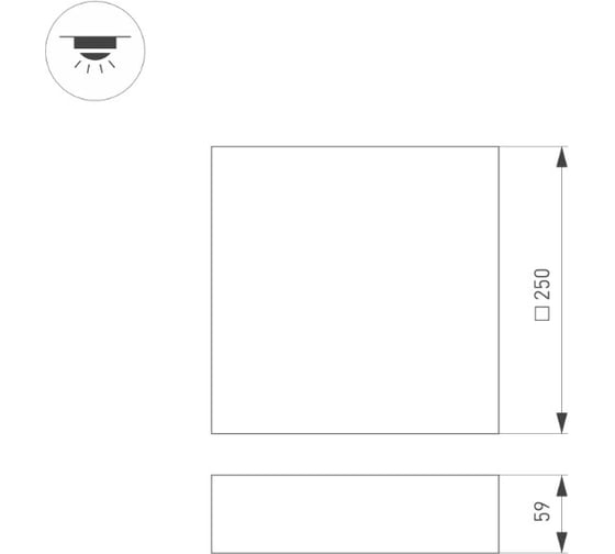 Светильник Arlight SP-QUADRO-S250x250-25W Warm3000 1шт 034787