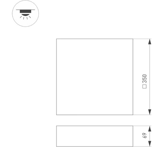 Светильник Arlight SP-QUADRO-S350x350-30W Warm3000 1шт 034791