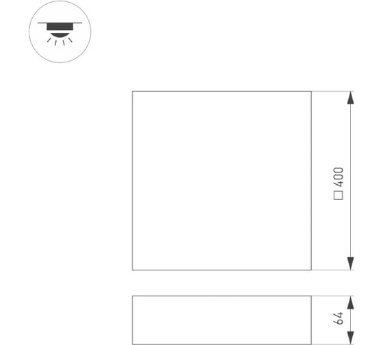 Светильник Arlight SP-QUADRO-S400x400-40W Day4000 1шт 034795