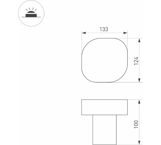 Светильник Arlight LGD-SWAMP-BOLL-H100-7W Warm3000 1шт 030002
