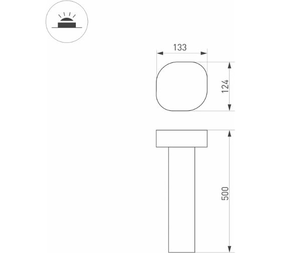 Светильник Arlight LGD-SWAMP-BOLL-H500-7W Warm3000 1шт 029968