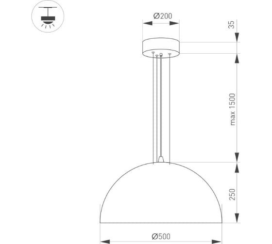 Светильник Arlight SP-RESTO-HANG-R500-30W Day4000 1шт 039698