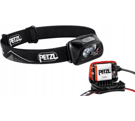 Фонарь Petzl светодиодный налобный Actik Core черный, 450 лм, аккумулятор E099GA00