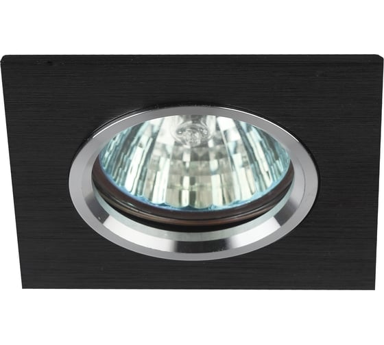 Светильник ЭРА KL57 SL/BK литой, алюминевый, MR16, 12V/220V, 50W, серебро Б0017255
