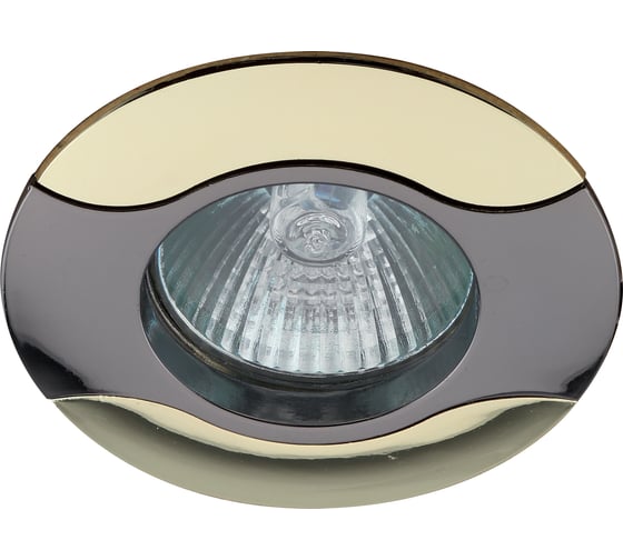 Светильник ЭРА KL18 GU/G литой, волна MR16, 12V/220V, 50W, черный металл C0043700