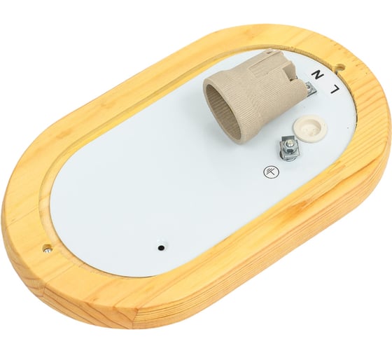 Светильник LightStandart Termo 60 20 18 малый для бани/сауны овал, IP54 60Вт 1хЕ27, цвет береза, рабочая температура до +130C (НБО 04-60-011 УХЛ4клен) IT8566