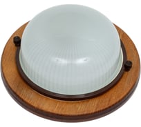 Светильник LightStandart Termo 60 00 16 малый для бани/сауны круглый, IP54 60Вт 1хЕ27, цвет венге, рабочая температура до +130C (НБО 03-60-021 УХЛ4орех) IT8561