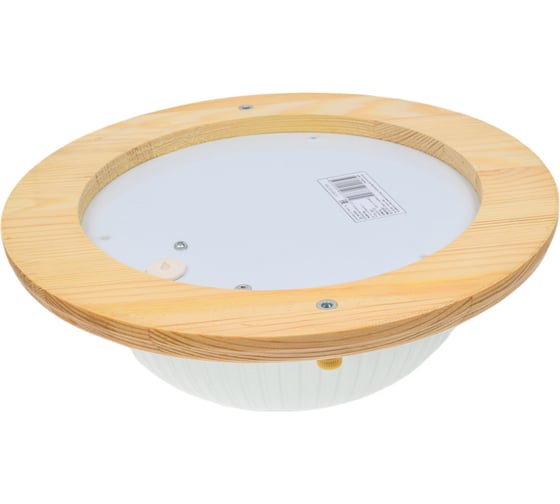 Светильник LightStandart Termo 100 00 18 большой для бани/сауны круглый, IP54 100Вт 1хЕ27, цвет береза, рабочая температура до +130C (НБО 03-100-011 УХЛ4) IT8772