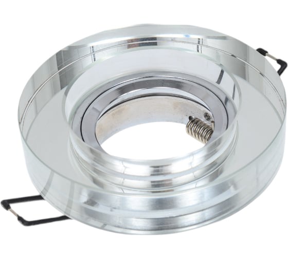 Декоративный светильник ЭРА DK38 CH/SL круглый, толстое стекло MR16, 12V/220V, 50W Б0002184 1