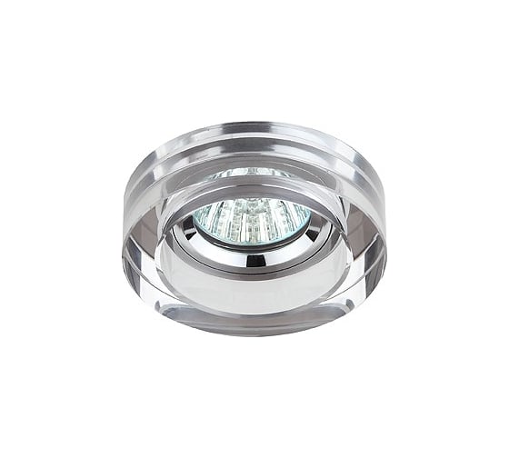 Декоративный светильник ЭРА DK38 CH/SL круглый, толстое стекло MR16, 12V/220V, 50W Б0002184