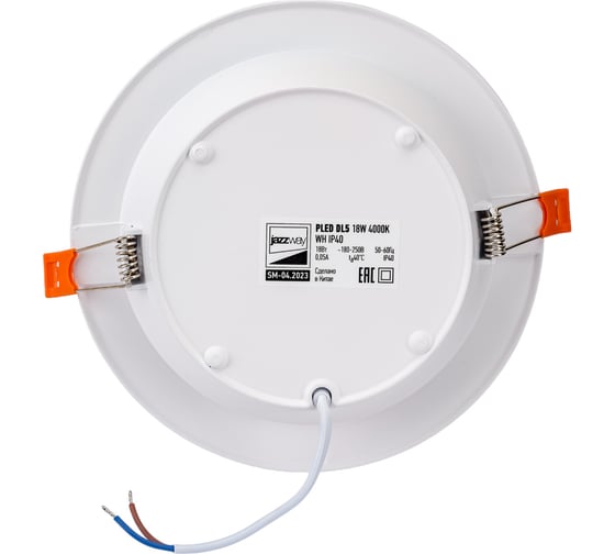 Встраиваемый светодиодный светильник Jazzway PLED DL5 18w 4000K WH IP40 (плоский рассеиватель) 5026469A