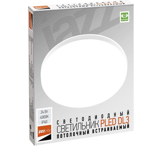 Встраиваемый светодиодный светильник Jazzway PLED DL3 24w 4000K WH IP40 5020399