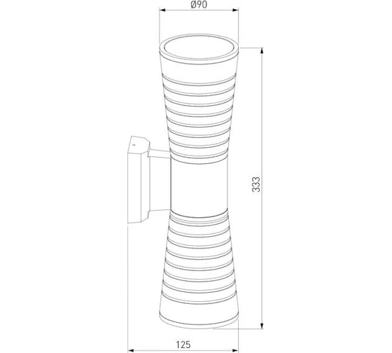 Садово-парковый светильник Elektrostandard 1502 TECHNO LED TUBE DOBLE черный a044301
