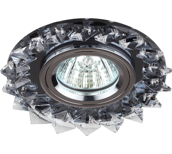 Декоративный светильник ЭРА DK44 BK/WH/CH острые кристаллы, MR16, 12V/220V, 50W C0043840 1