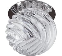 Декоративный светильник ЭРА DK3 CH/WH стекло рисунок косые лучи G9, 220V, 40W, C0043729