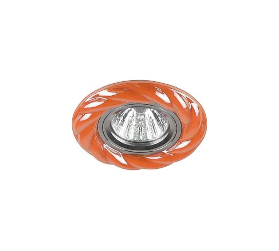 Декоративный светильник ЭРА DK4 CH/СR керамика, косичка, MR16, 12/220V, хром/коралловый Б0007080 1
