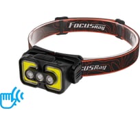 Фонарь Focusray 1306 аккумулятор 18650 1200, ман, 3,7v, индикатор заряда, сенсор, 3 диода 3w +2 сов, 3w 1/100/200, шт 890170