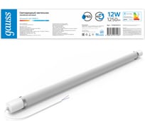 Светодиодный светильник Gauss ip65 590x29x29 12вт 1250lm 6500к compact линейный матовый 143424312