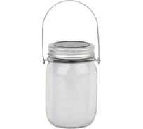 Садовый светильник на солнечной батарее ЭРА SL-GL14-JAR-3 стекло, металл, 13.5 см, прозрачный Б0032580