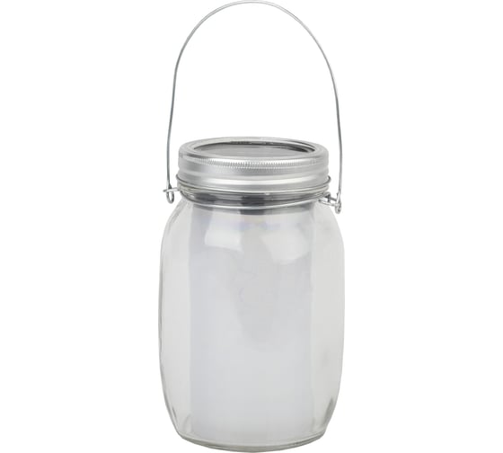 Садовый светильник на солнечной батарее ЭРА SL-GL14-JAR-2 стекло, металл, 13.5 см, прозрачный Б0032579