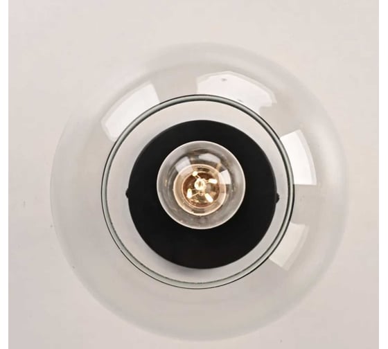 Потолочный светильник IMPERIUMLOFT RH Utilitaire Globe Shade Flushmount Black 123673-22