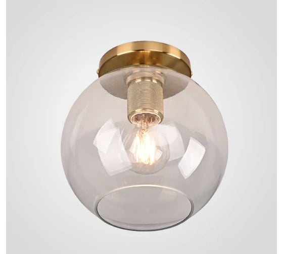 Потолочный светильник IMPERIUMLOFT RH Utilitaire Globe Shade Flushmount Brass 123675-22