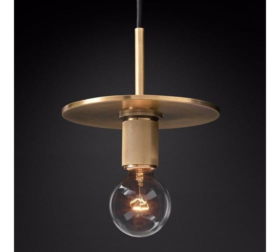 Подвесной светильник IMPERIUMLOFT RH Utilitaire Disk Shade Pendant Brass 123643-22