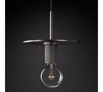 Подвесной светильник IMPERIUMLOFT RH Utilitaire Disk Shade Pendant Black 123642-22