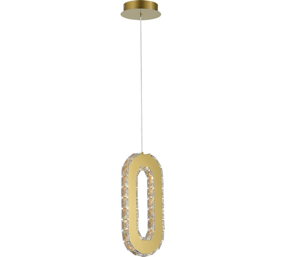 Подвесной светильник ST luce золотистый, прозрачный led 1x9w 3000k, SL6506.203.01