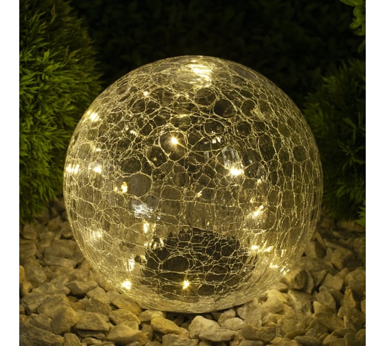 Садовый светильник на солнечной батарее ЭРА ERASF0825 Шар, 20 LED 20 c Б0044233