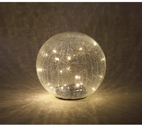 Садовый светильник на солнечной батарее ЭРА ERASF0825 Шар, 20 LED 20 c Б0044233