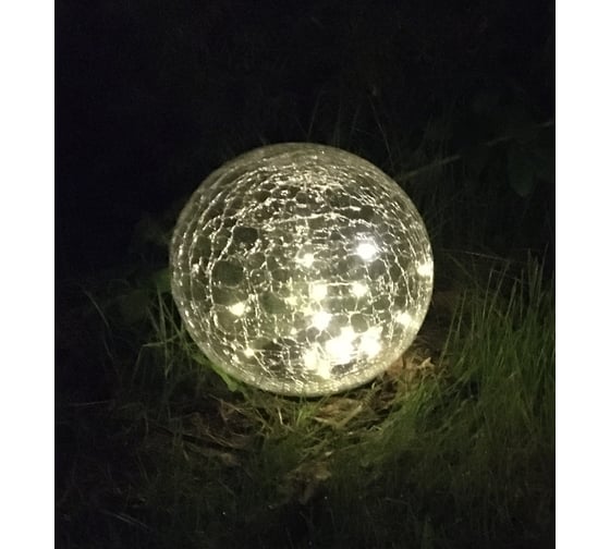 Садовый светильник на солнечной батарее ЭРА ERASF0825 Шар, 20 LED 20 c Б0044233