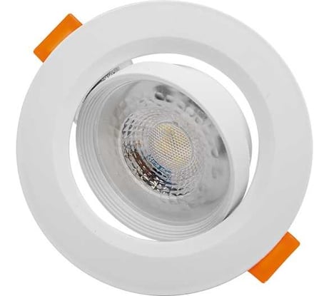 Светодиодный точечный светильник Lumin'arte 7вт, 3000к теплый белый свет, защита IP40, 560лм, круглый, встраиваемый, поворотный, белый 90x32 LDL01-7W-R-3К