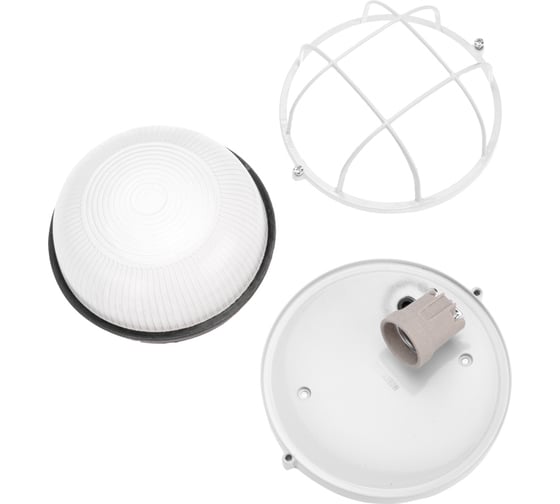 Светильник ЖКХ-03 REXANT под лампу круг 190x85мм IP65 621-1128