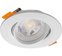 Светодиодный точечный светильник Lumin'arte 7вт, 4000K дневной белый свет, защита IP40, 560лм, круглый, встраиваемый, поворотный, белый 90x32 LDL01-7W-R-4К