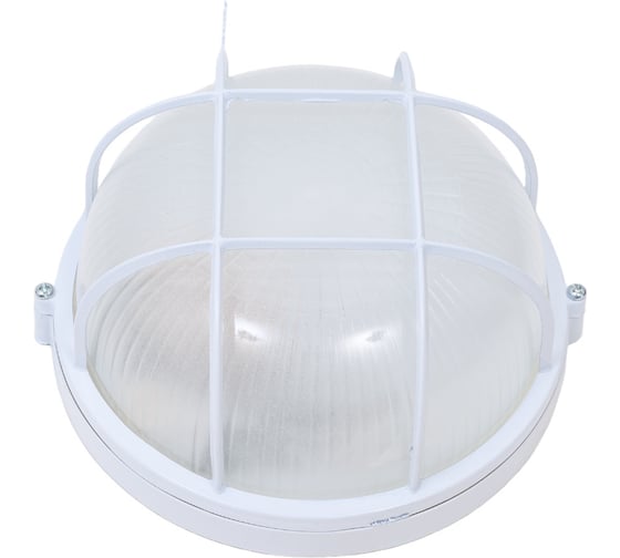 Светильник для ламп накаливания и компактных люминесцентных ламп LightStandart Round WP 60 01 01 IP54, круглый, 60Вт, белый с решеткой (НБП 03-60-002 УХЛ1) IT8005
