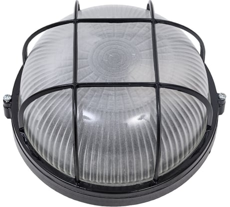Светильник для ламп накаливания и компактных люминесцентных ламп LightStandart Round WP 60 01 02 IP54, круглый, 60Вт, черный с решеткой (НБП 03-60-002 УХЛ1) IT8201