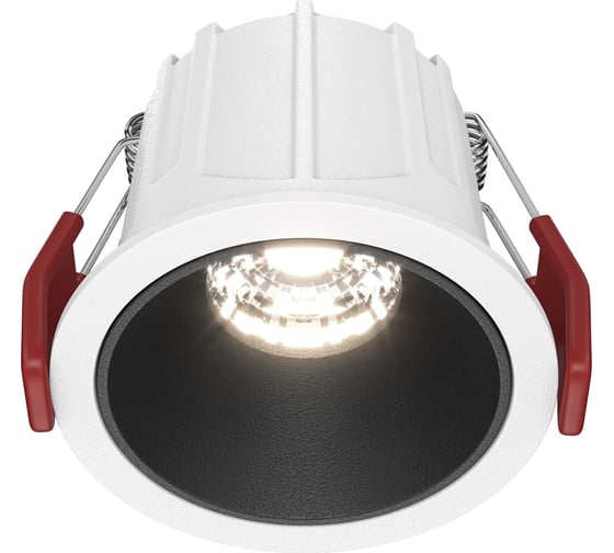 Встраиваемый светильник MAYTONI alfa led led 10w алюминий и пластик бело-черный DL043-01-10W4K-D-RD-WB