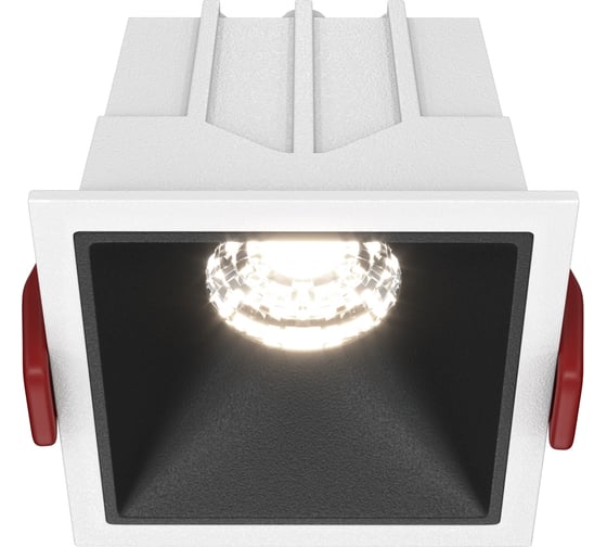 Встраиваемый светильник MAYTONI alfa led led 10w алюминий и пластик бело-черный DL043-01-10W4K-SQ-WB