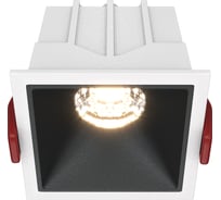 Встраиваемый светильник MAYTONI alfa led led 10w алюминий и пластик бело-черный DL043-01-10W3K-SQ-WB