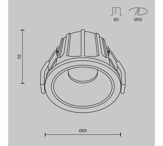 Встраиваемый светильник MAYTONI alfa led led 10w алюминий и пластик белый DL043-01-10W3K-RD-W