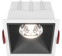 Встраиваемый светильник MAYTONI alfa led led 15w алюминий и пластик бело-черный DL043-01-15W4K-SQ-WB